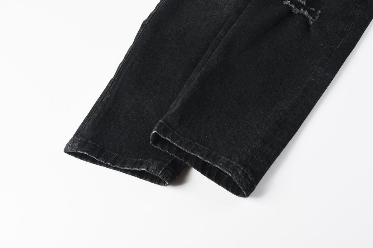 Amiri jeans black with acid wash