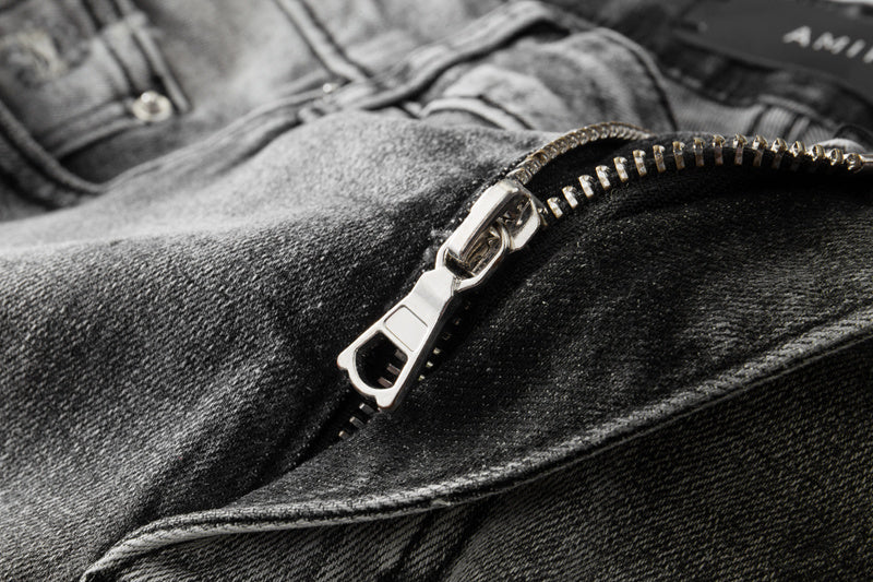 Amiri jeans dark gray distressed