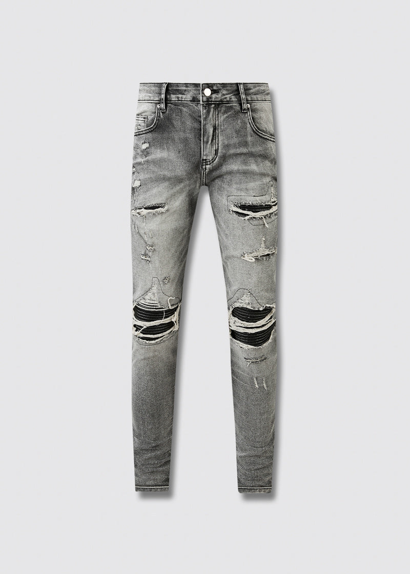 Amiri jeans dark gray distressed