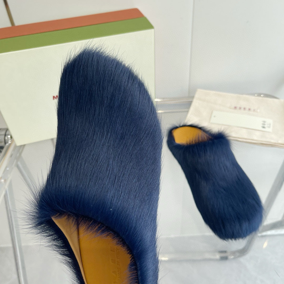 Marni slides loafers dark blue