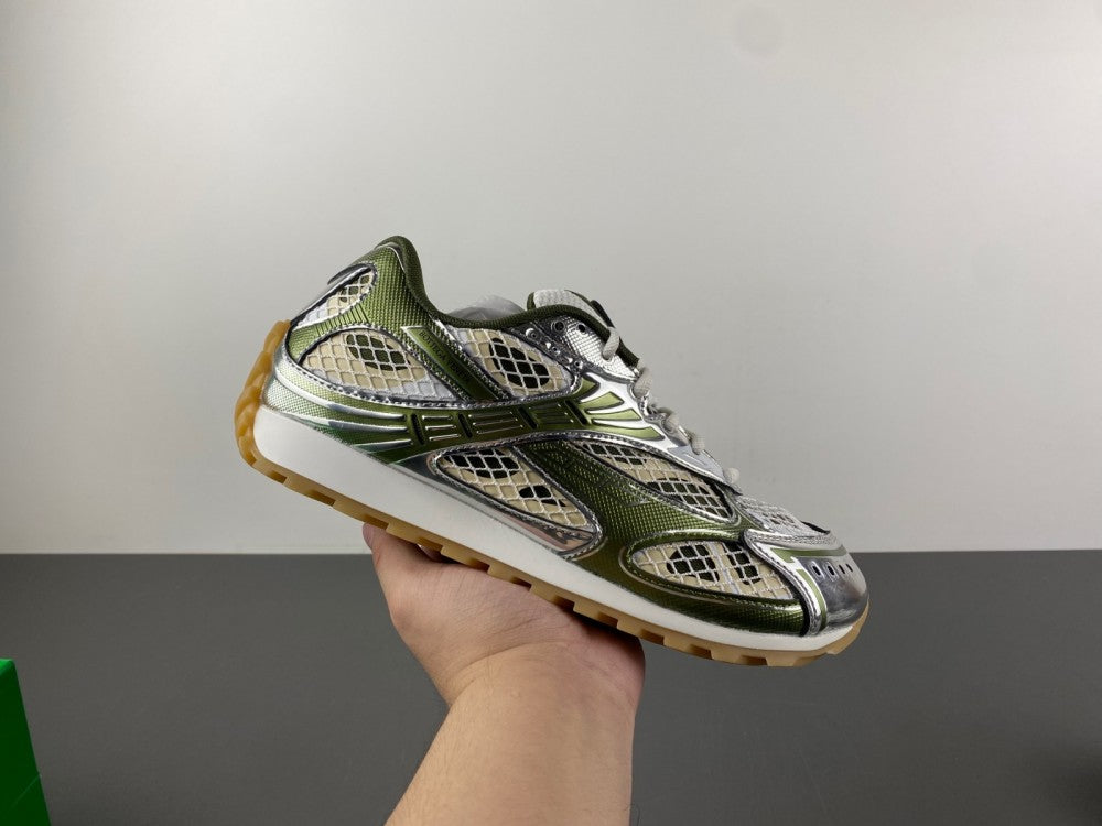 Bottega venta orbit silver and olive green