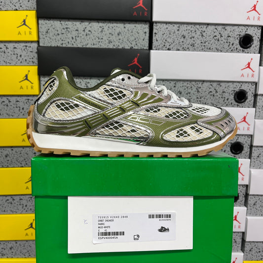 Bottega venta orbit silver and olive green