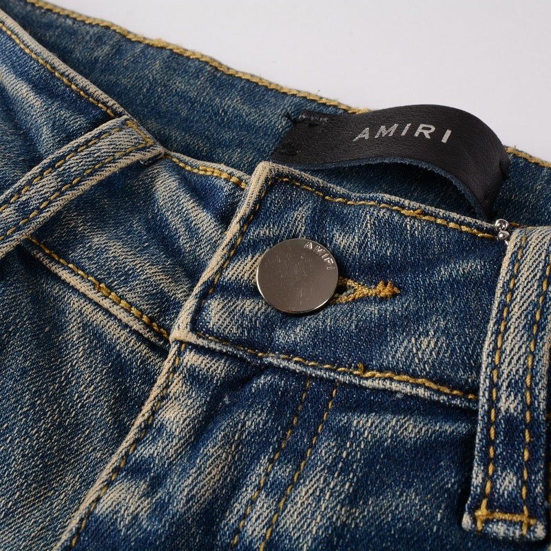 Amiri jeans blue/ beige red