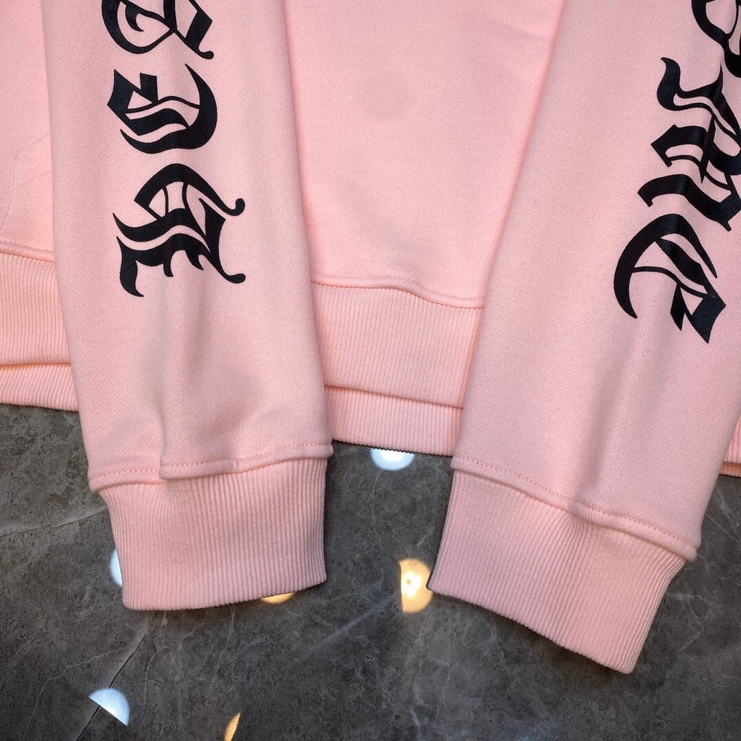 Light Pink chrome hearts hoodie