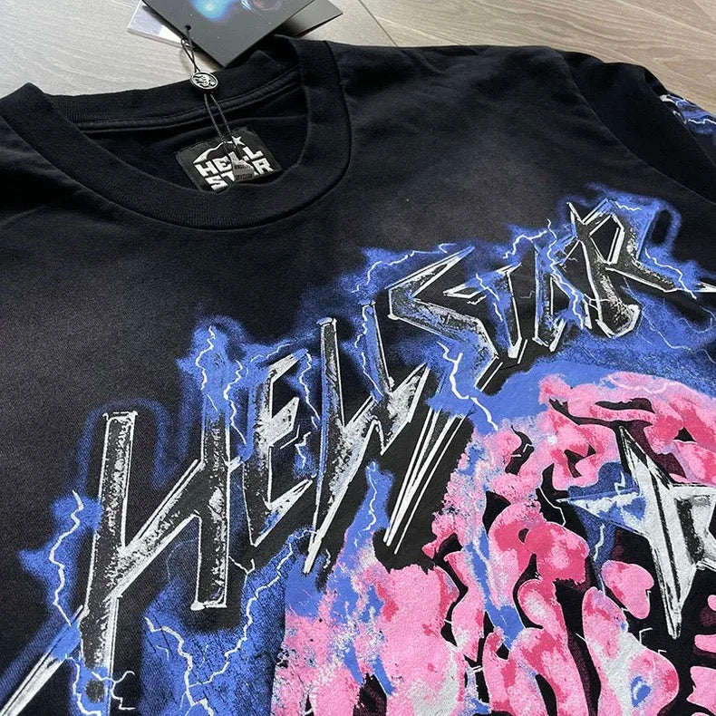 Hellstar Studios Brain Helmet Long Sleeve Tee Shirt Black