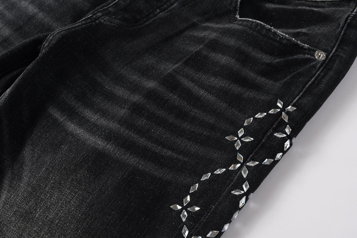 Purple brand Light Jean with stones