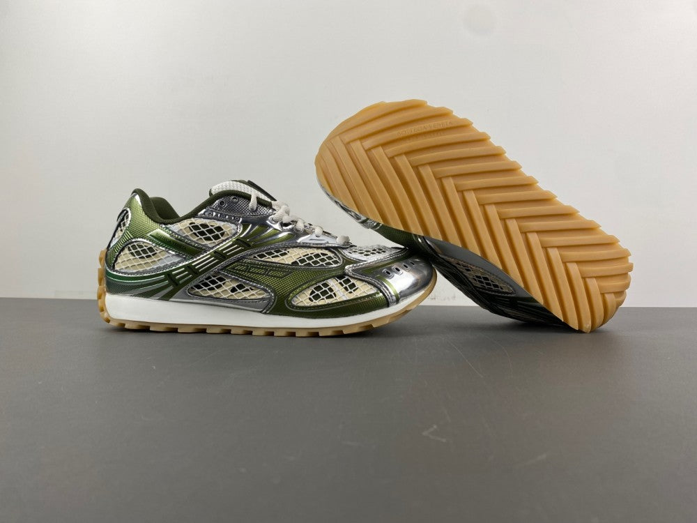 Bottega venta orbit silver and olive green