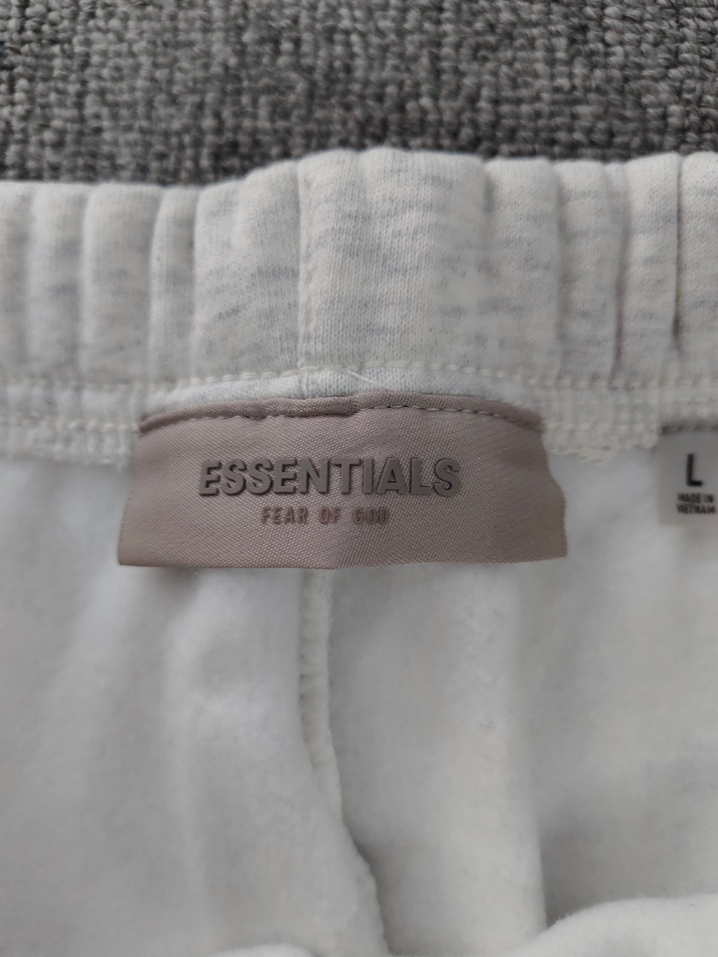 Fear of God Essentials sweatpants cuffed ‘light oatmeal  '