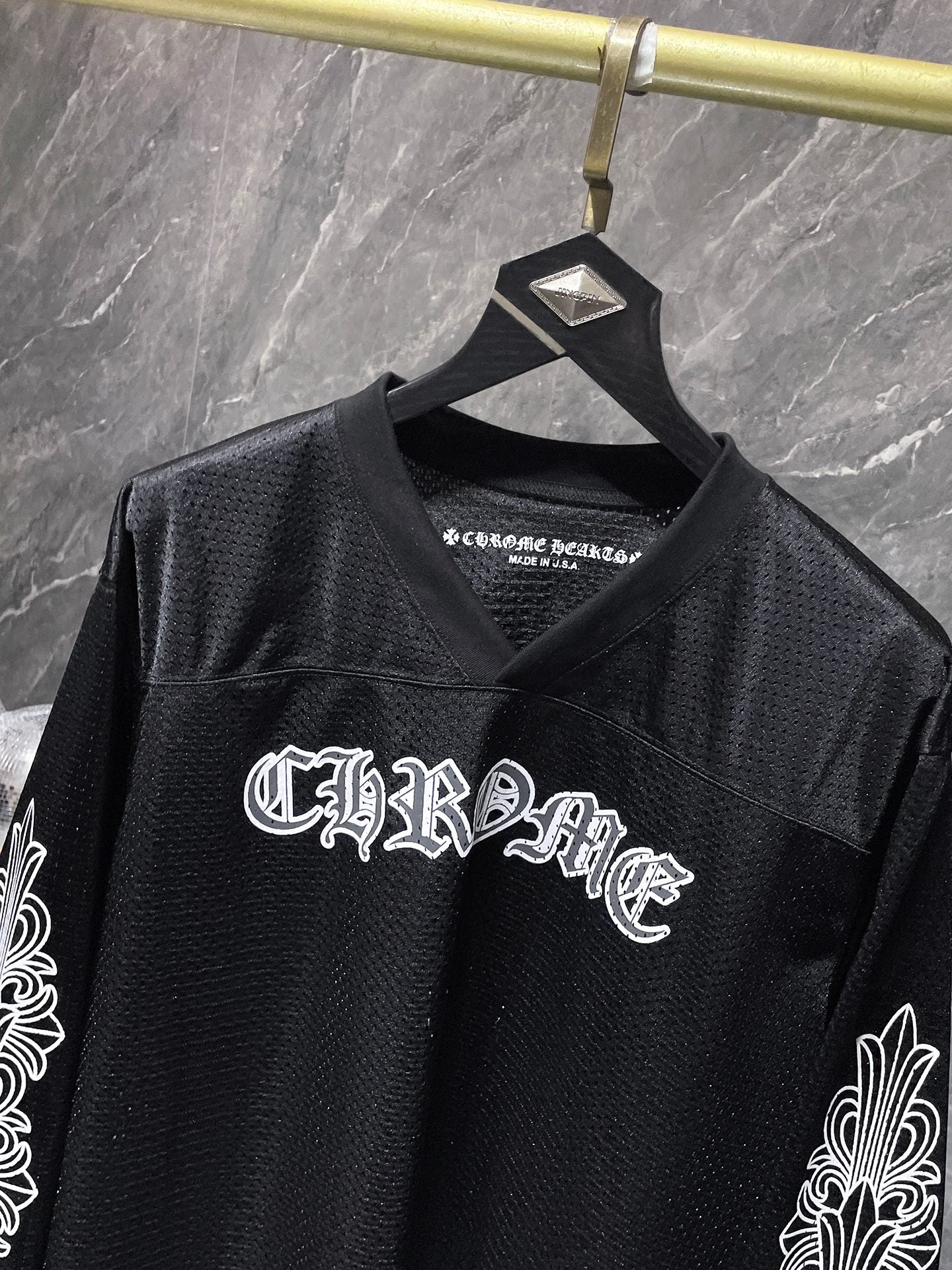 Green chrome hearts longsleave jersey black