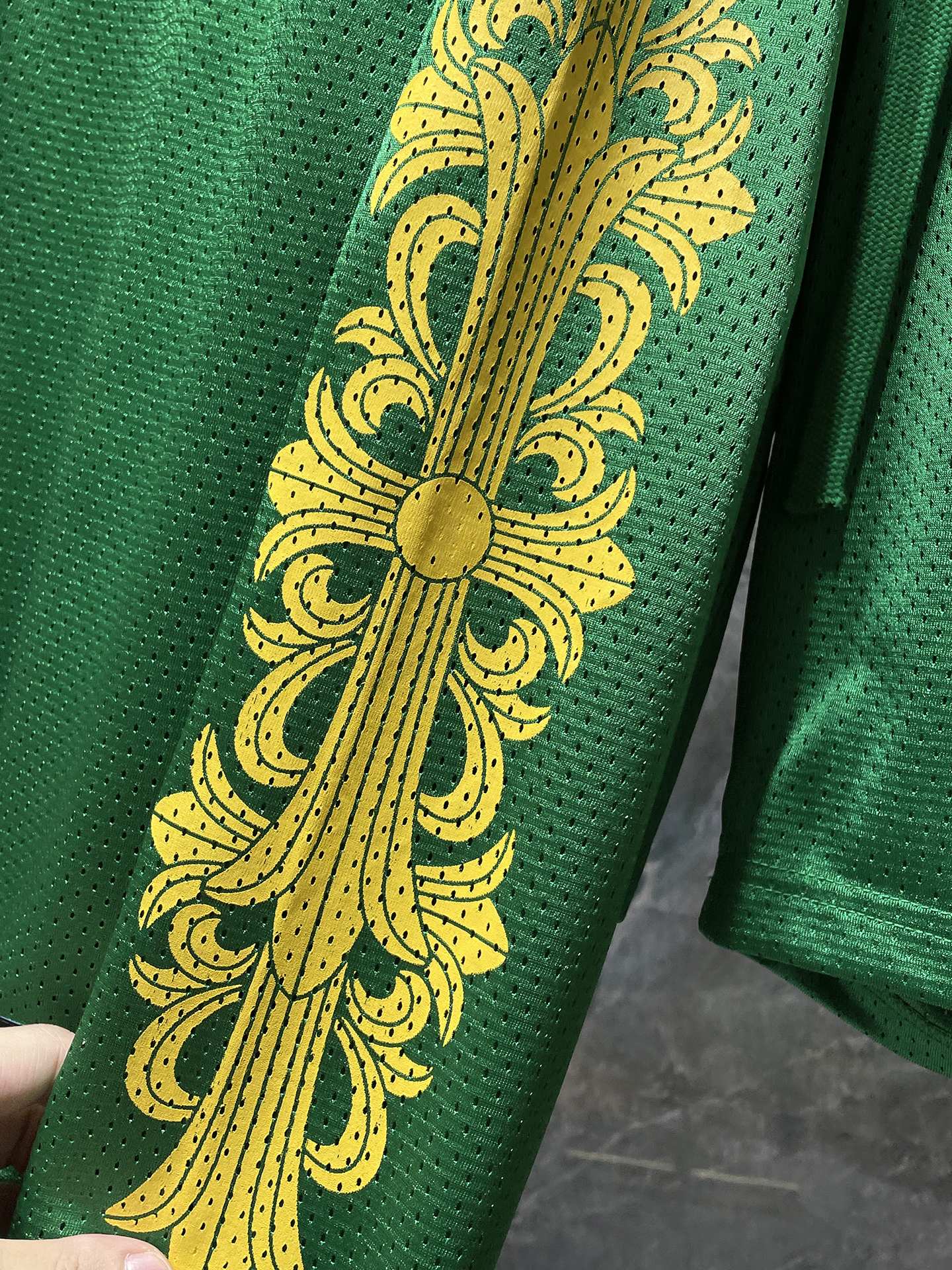 Green chrome hearts longsleave jersey green and yellow
