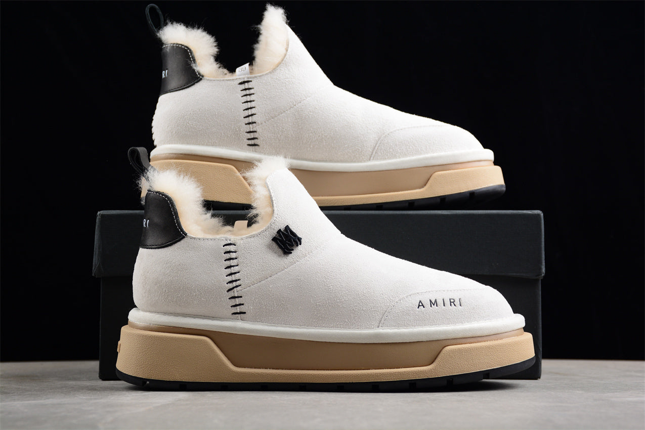 Amiri uggs Malibu suede boots white