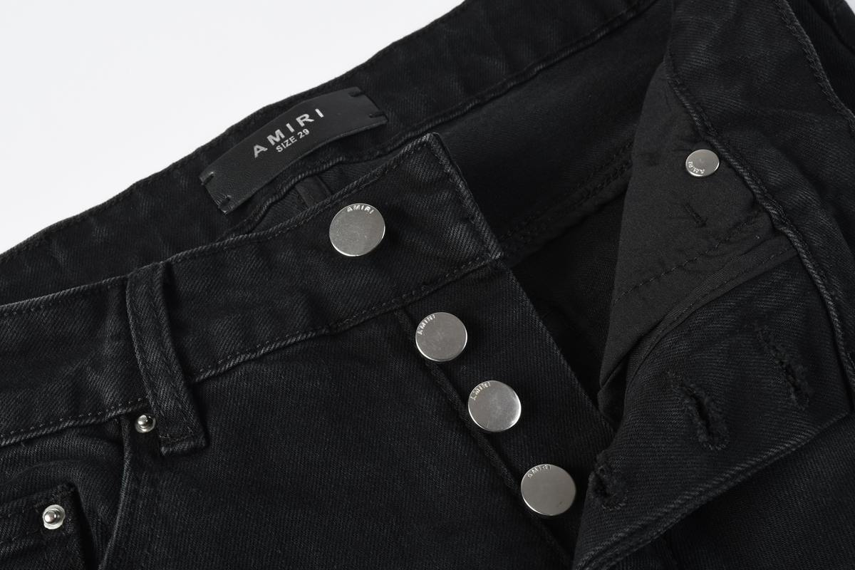 Amiri jeans black with yellow star  patch