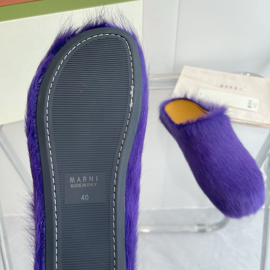 Marni slides loafers purple