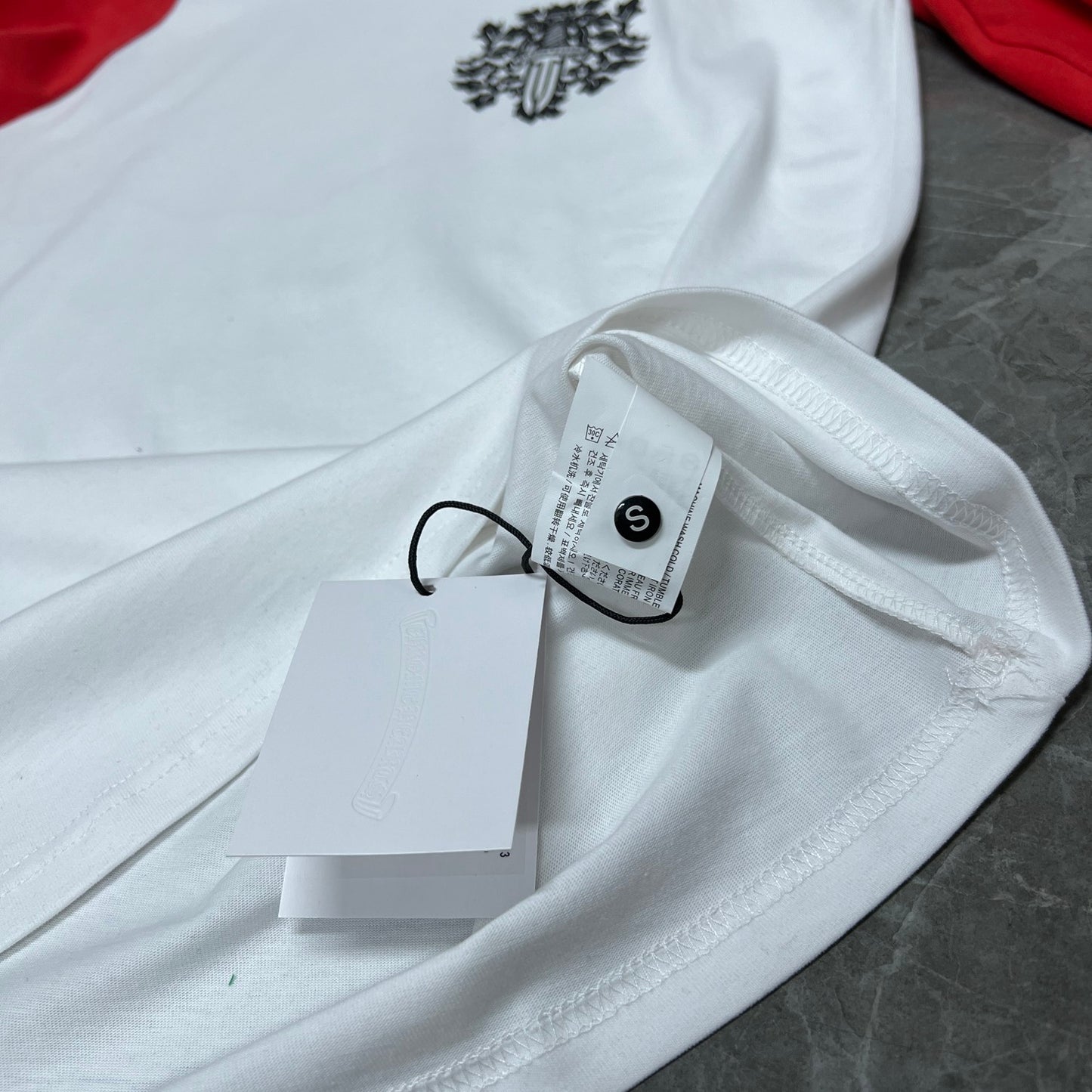 White and red  chrome hearts longsleave