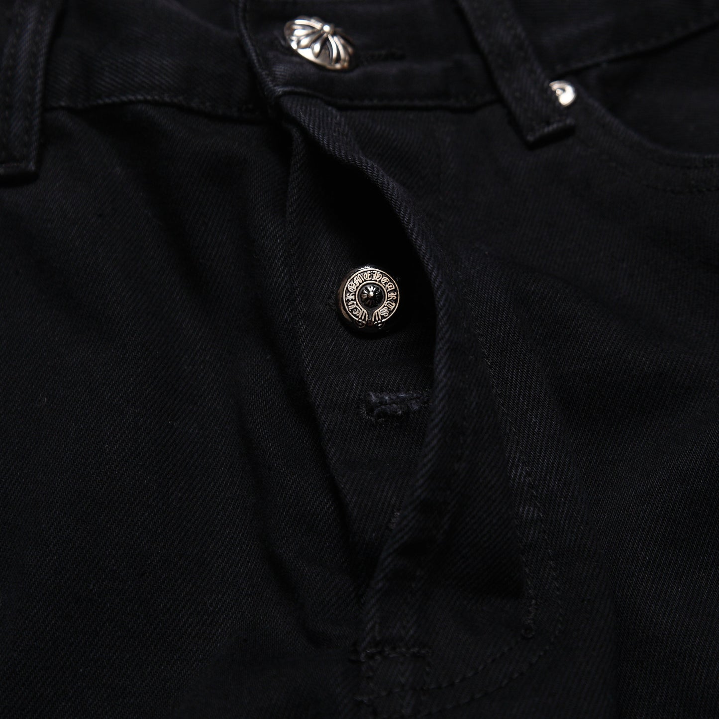 Chrome hearts WHITE BLUE CROSS PATCH CARPENTER PANTS