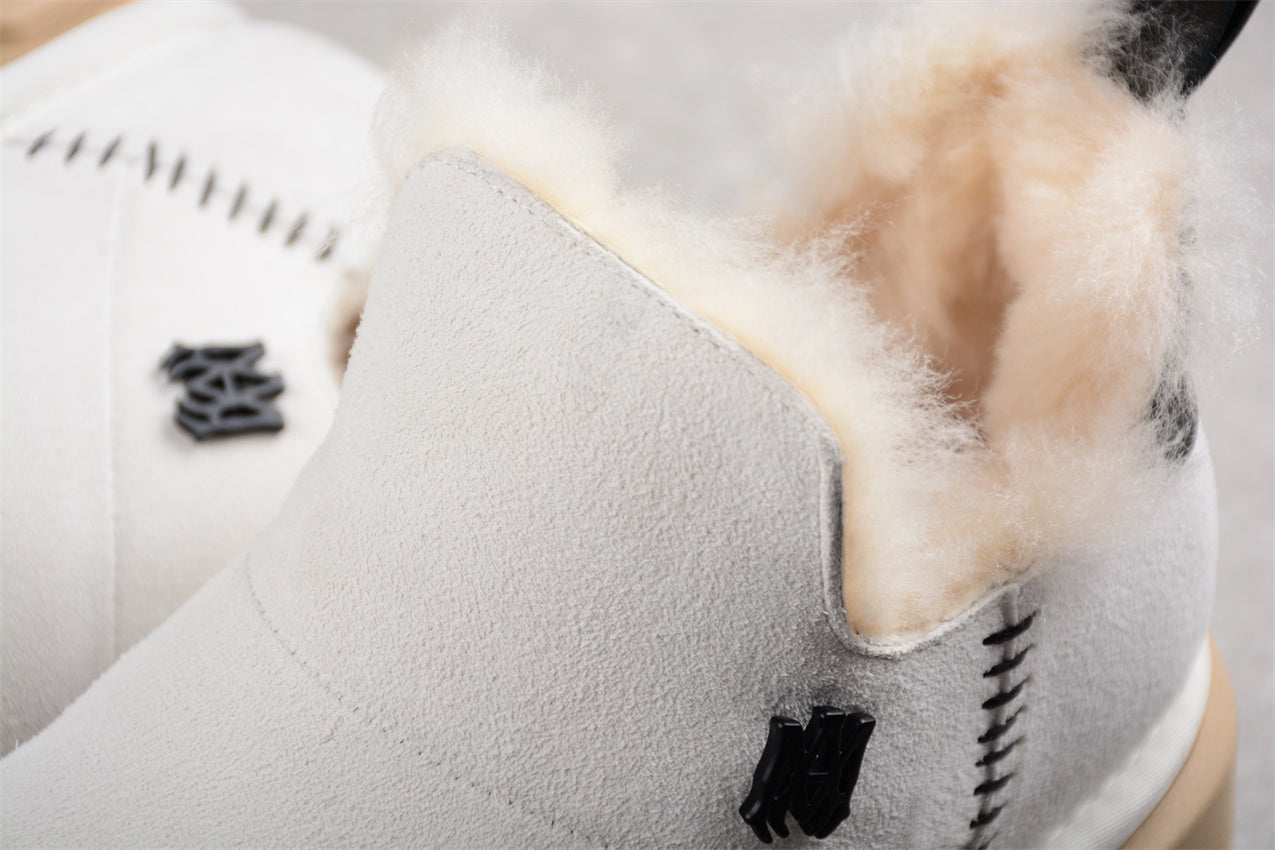 Amiri uggs Malibu suede boots white