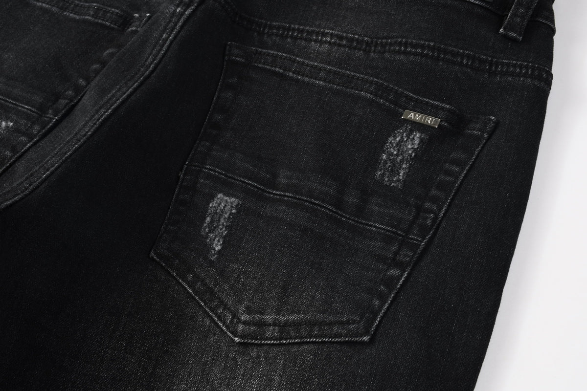 Amiri jeans black with acid wash