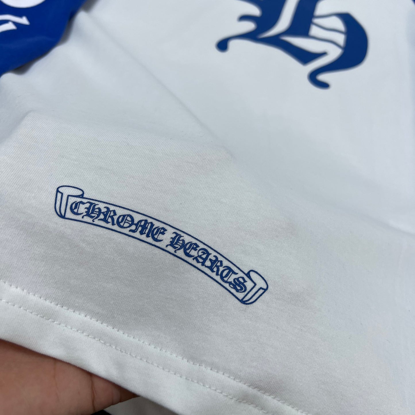 chrome hearts longsleave blue and white