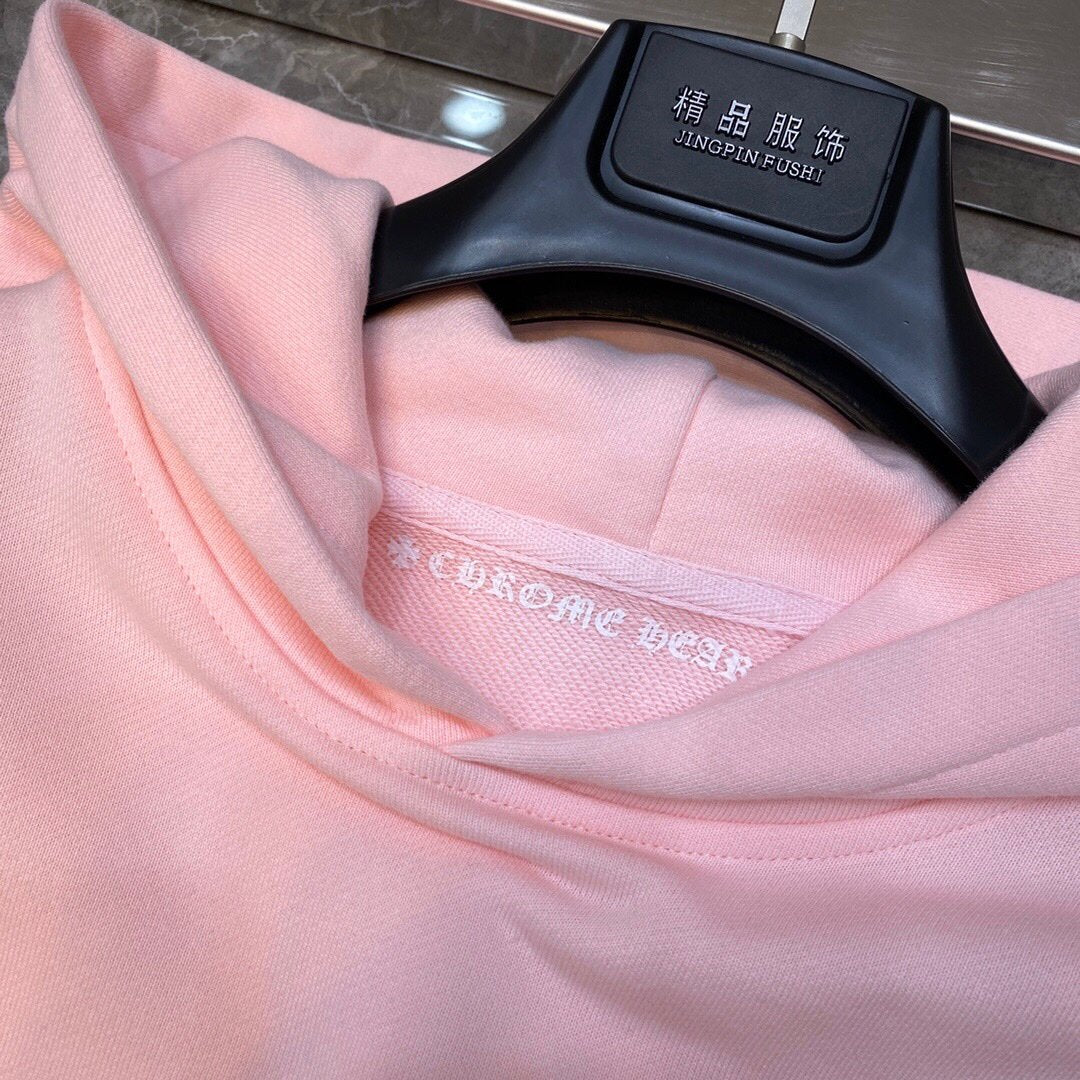 Light Pink chrome hearts hoodie