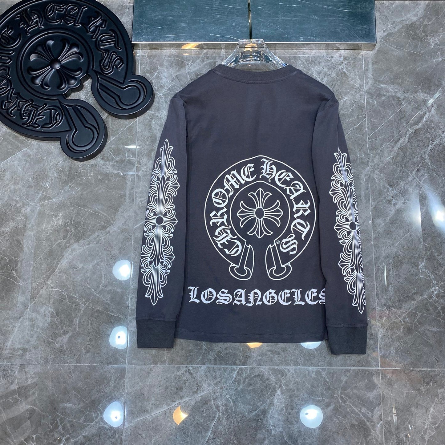 Gray chrome hearts longsleave