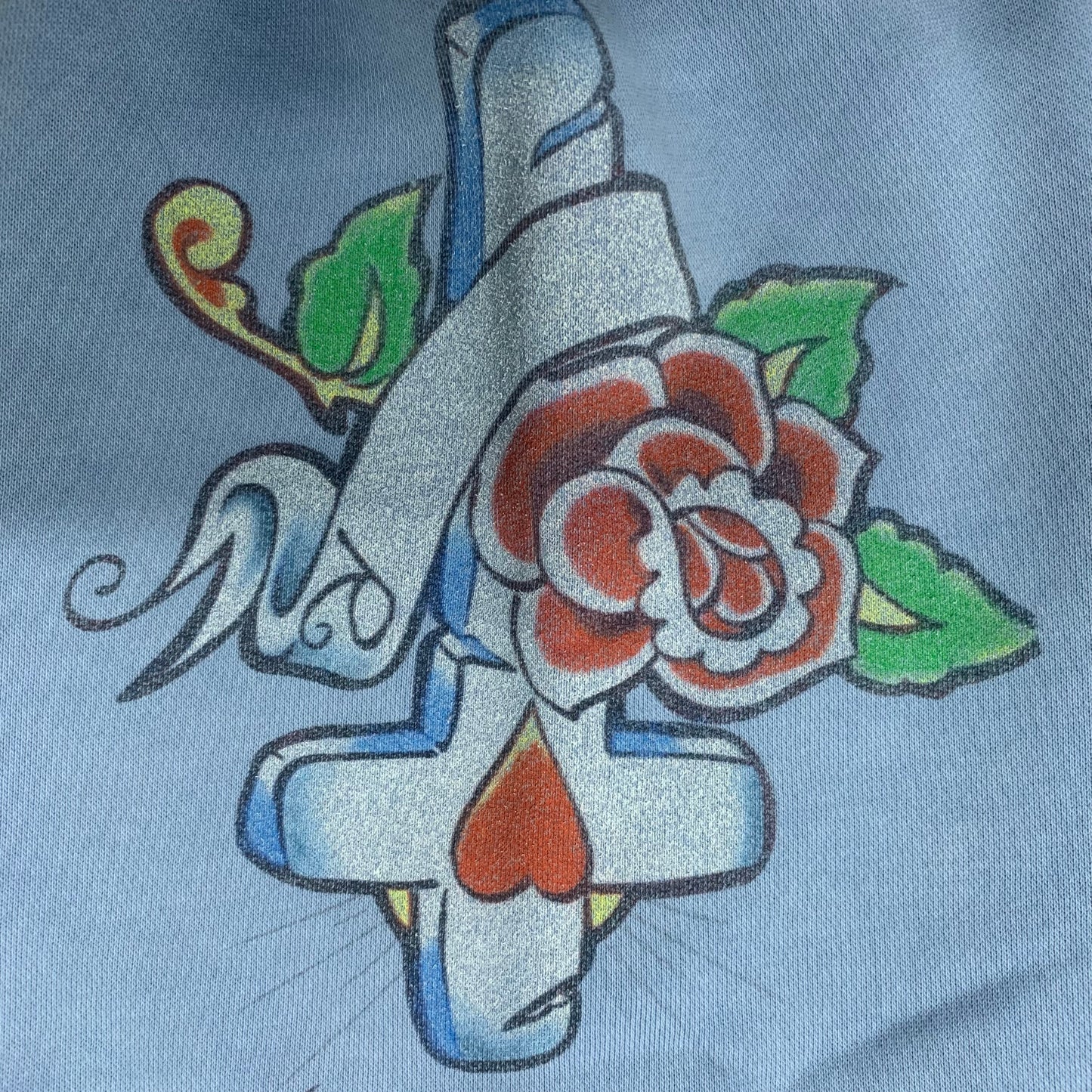 Righteous Risen King Zip Up Hoodie light blue
