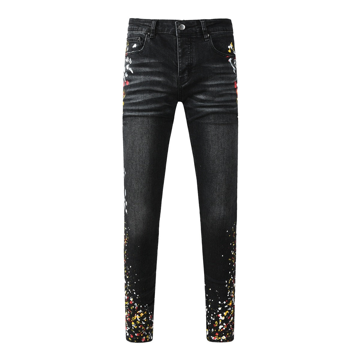 Amiri jeans black with paint splatter