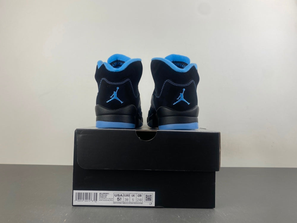 Jordan 5 black university blue