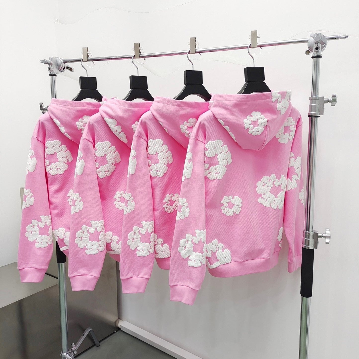 Pink  denim tears hoodie