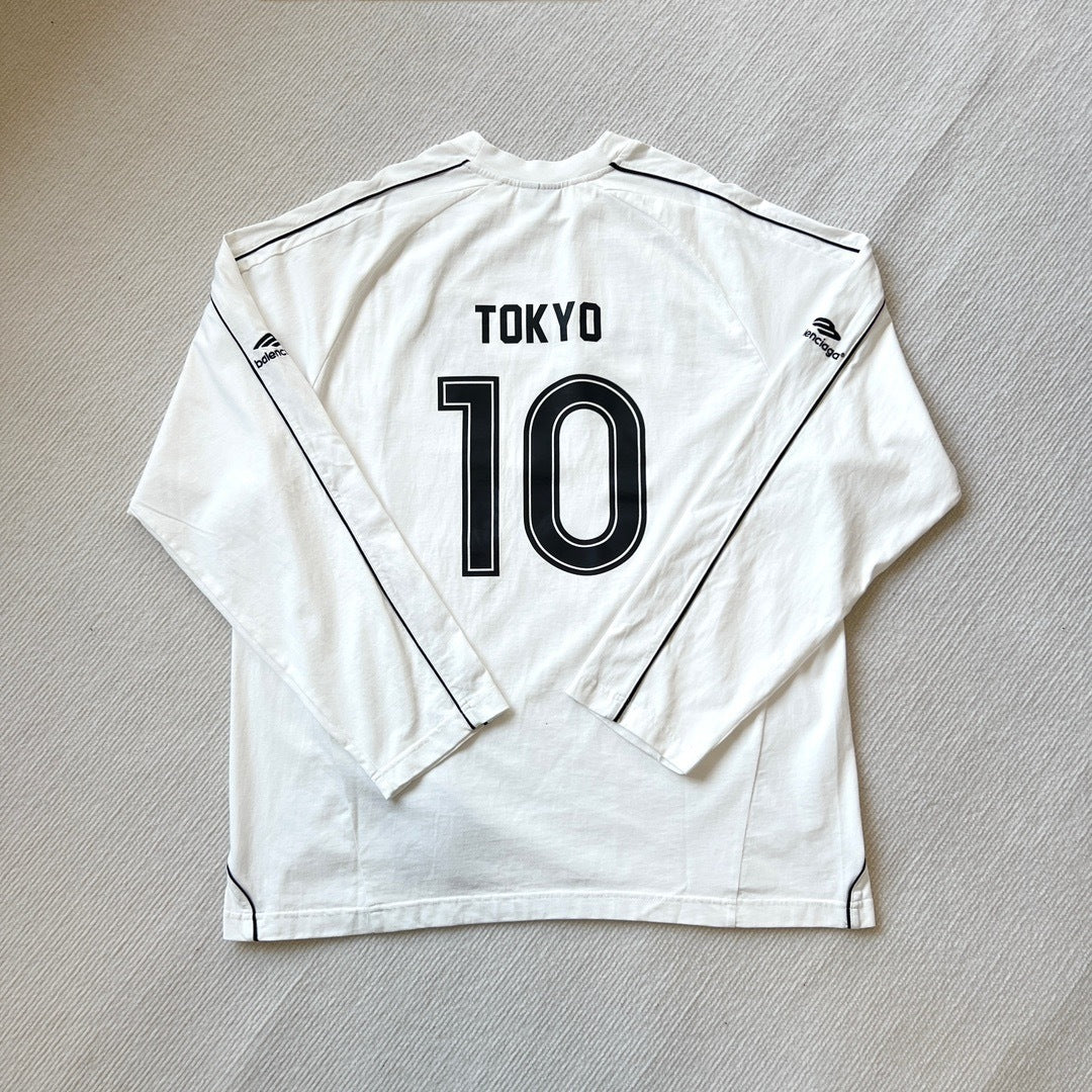 Balenciaga Paris Soccer Long Sleeve Oversized Jersey