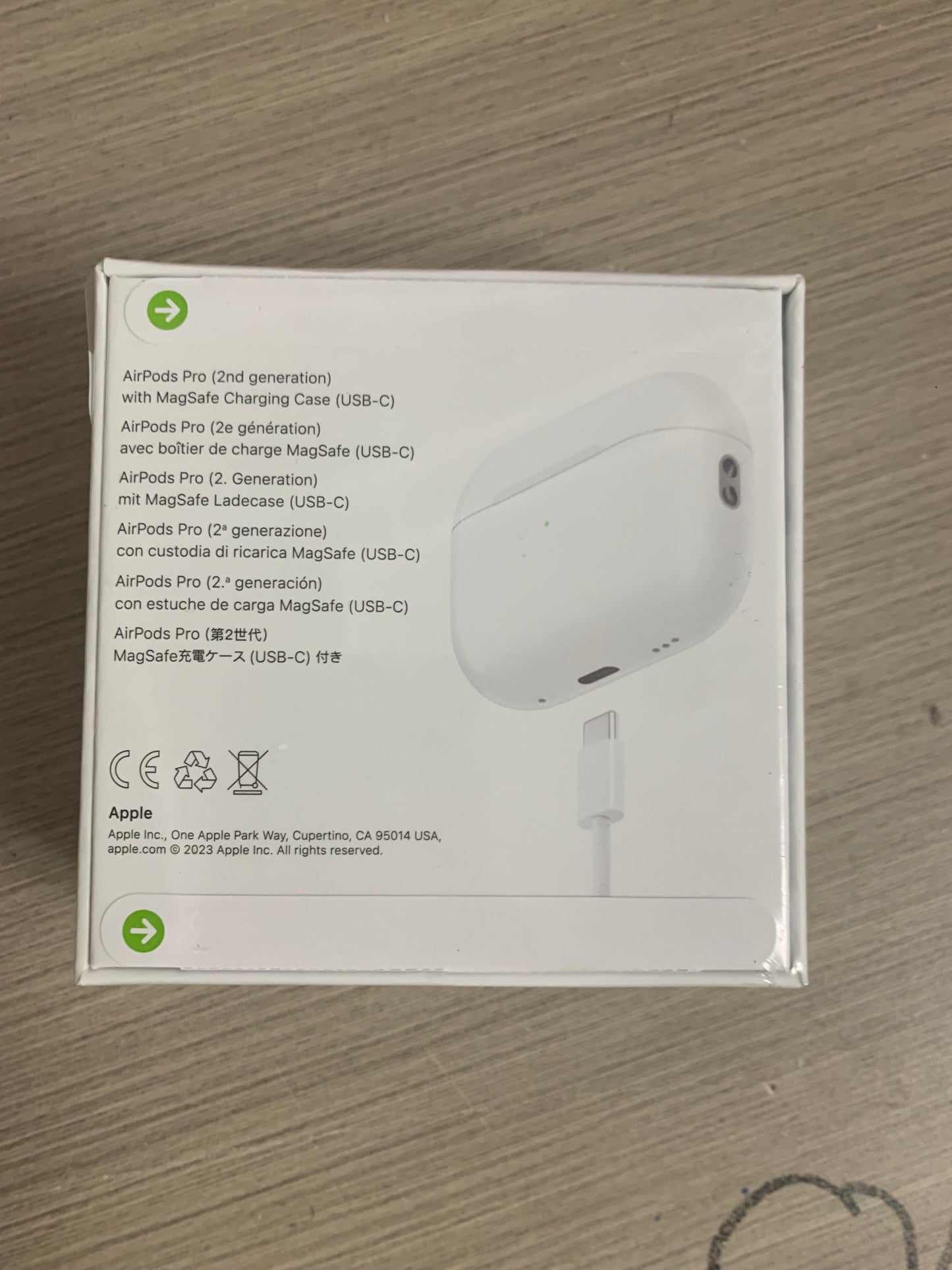 Apple AirPods Pro 2nd Gen White Bluetooth In-Ear Earbuds w/ Mic & Case