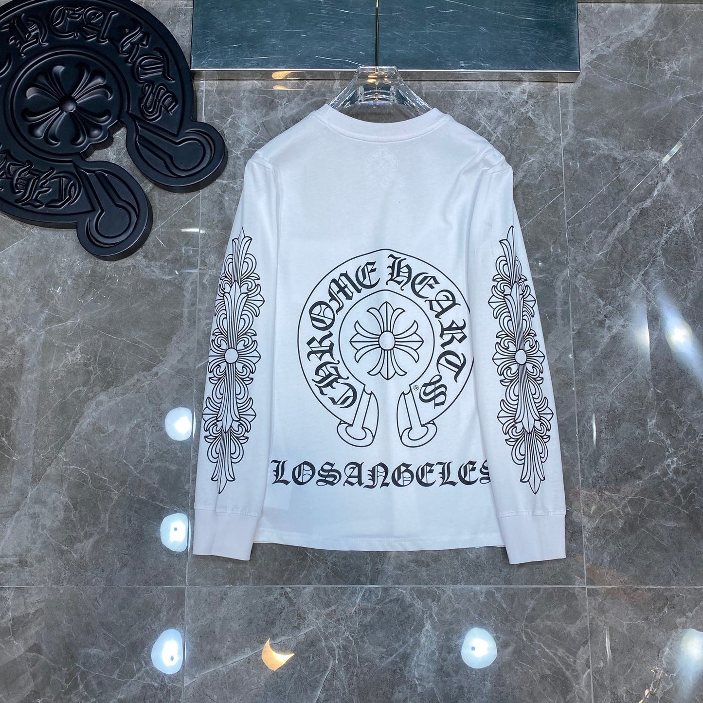 White chrome hearts longsleave