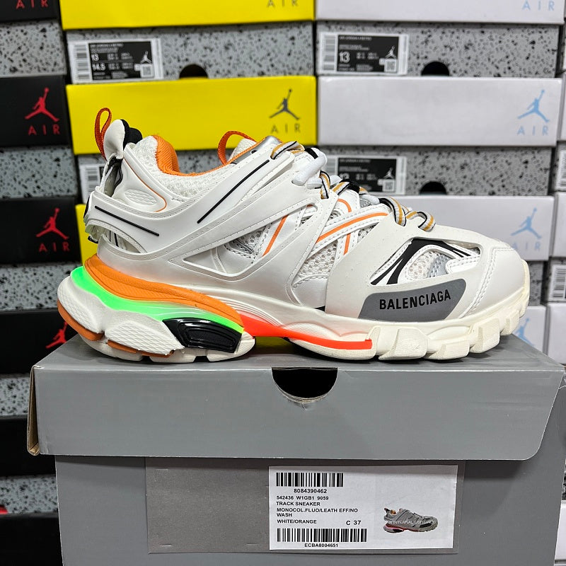 Balenciaga Track Sneaker 'White Orange' LED