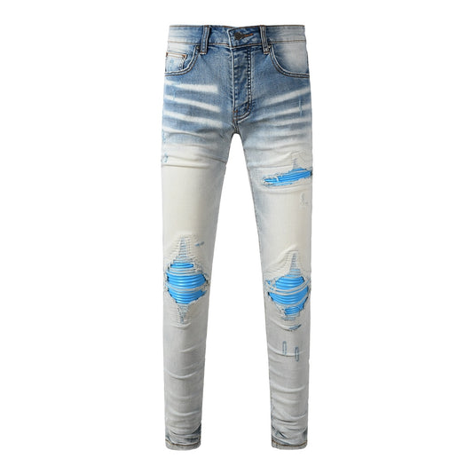 Amiri jeans light blue light blue knees