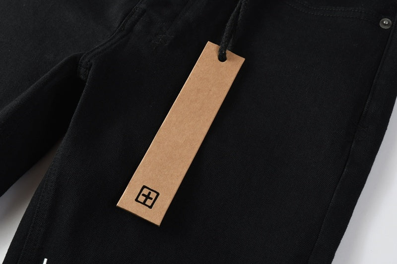 KSUBI denim black skinny jeans with writing