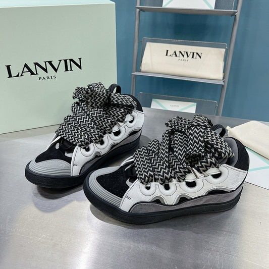 Lanvin Curb Sneakers 'White Anthracite'