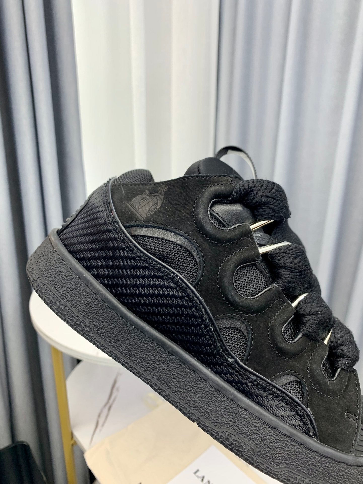 Lanvins curb sneakers black