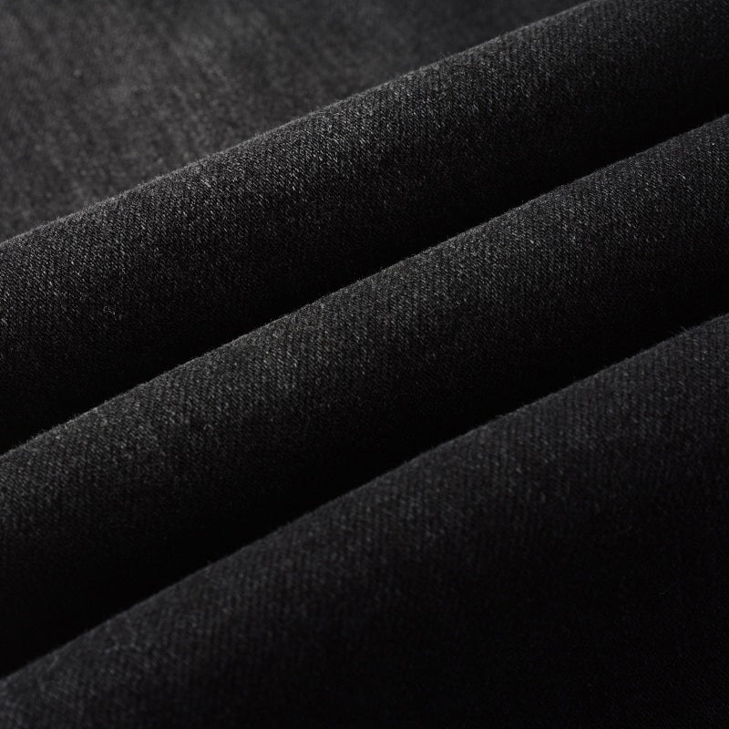 Amiri jeans 22 black with leather patch