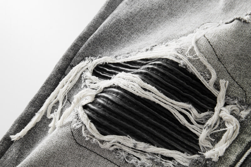 Amiri jeans dark gray distressed
