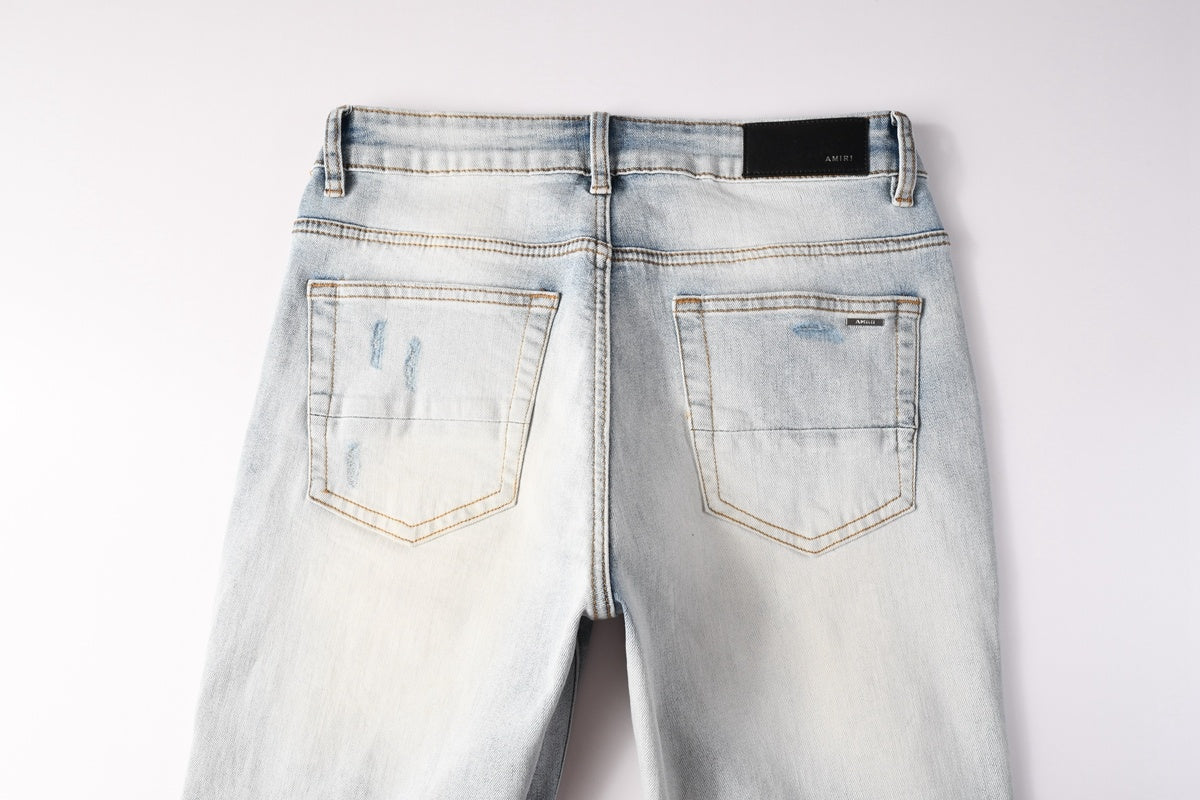 Amiri jeans light blue light blue knees