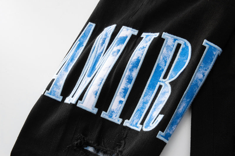 Amiri jeans black and dark blue