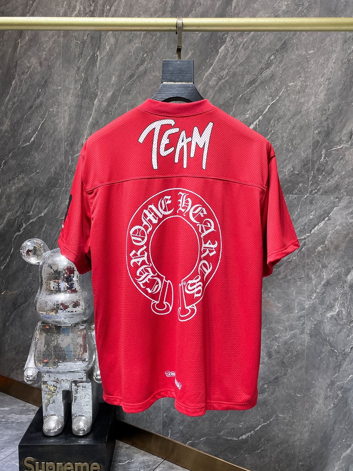 Green chrome hearts longsleave jersey red