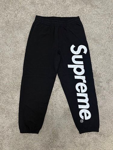 Supreme Satin Applique sweatpants black