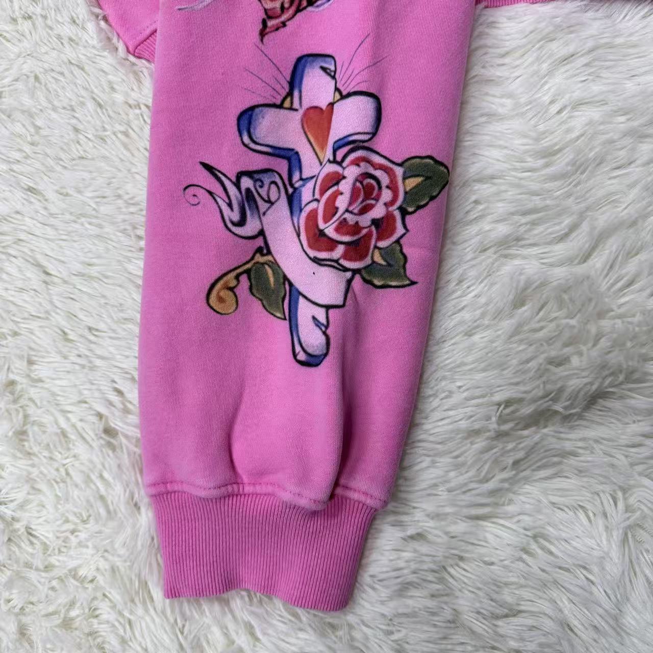 Righteous Risen King Zip Up Hoodie pink