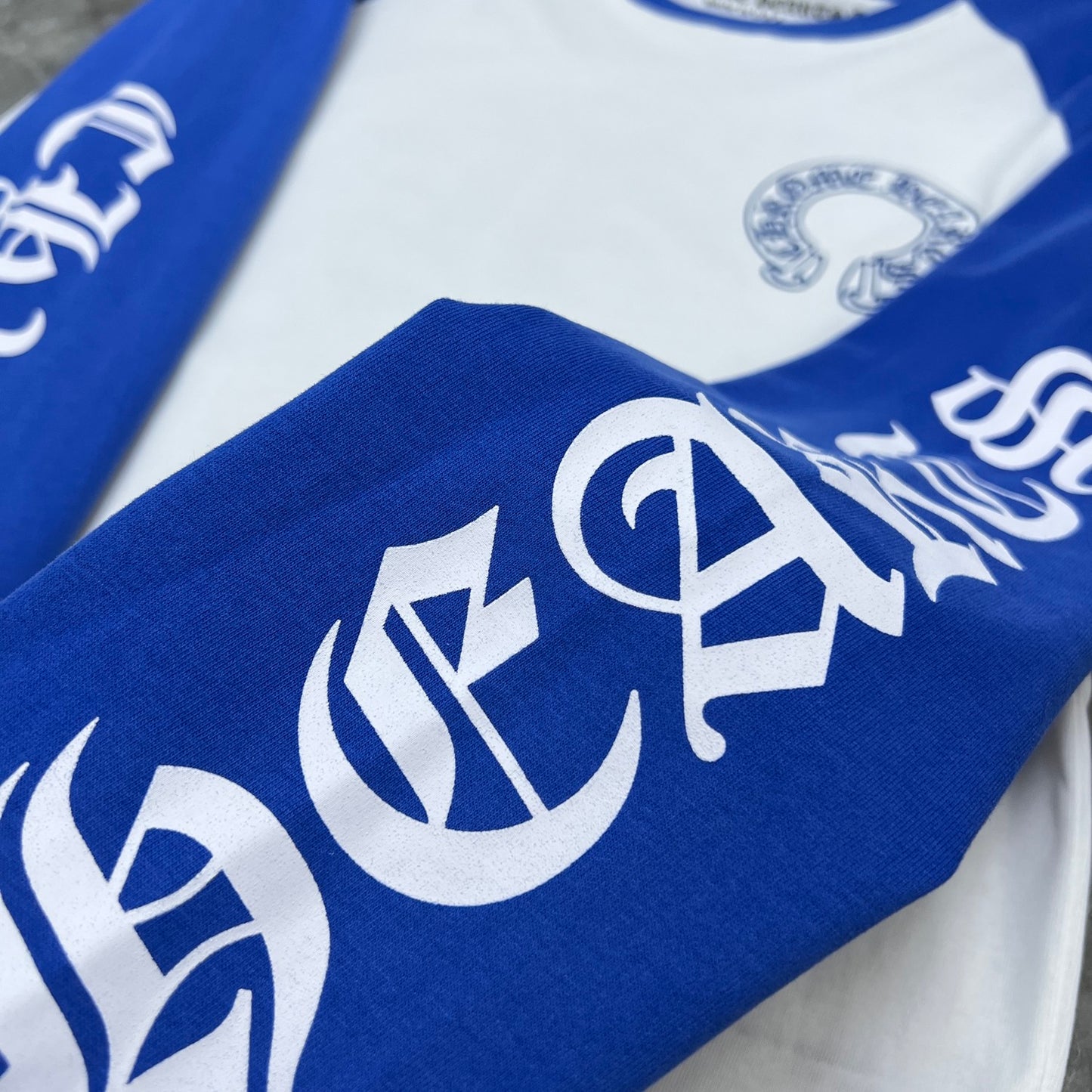 chrome hearts longsleave blue and white