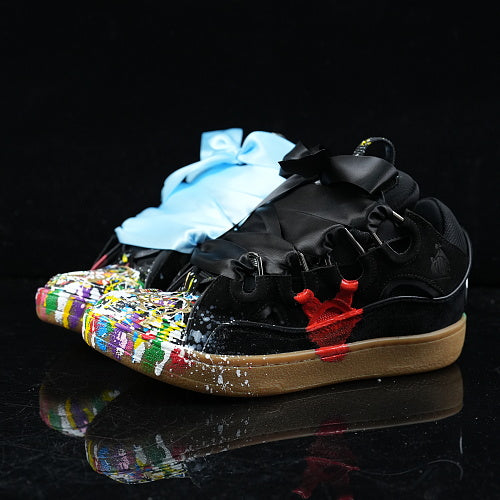 Gallery Dept x Lanvin Wmns Curb Light Sneakers Paint Drip Black Gallery Dept. x Lanvin Wmns Curb Light Sneakers 'Paint Drip - Black