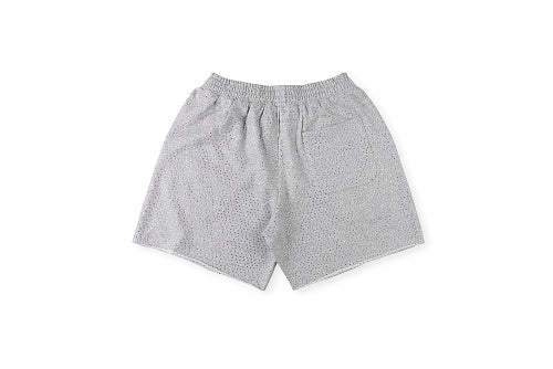 Sp5der gray  shorts with reignstones