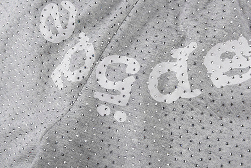 Sp5der gray  shorts with reignstones