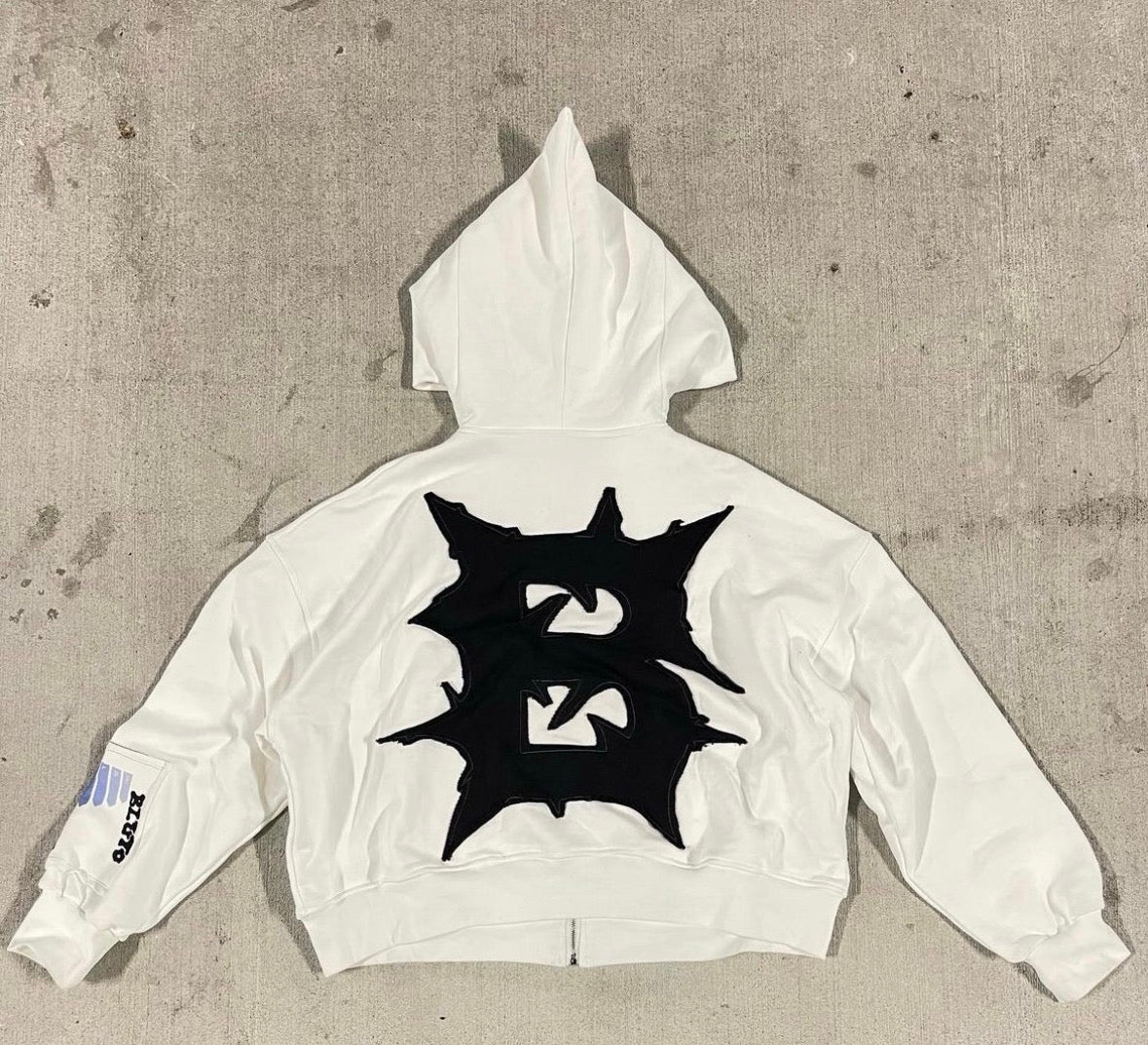 Billionaire Studios Bluto White Zip up Hoodie