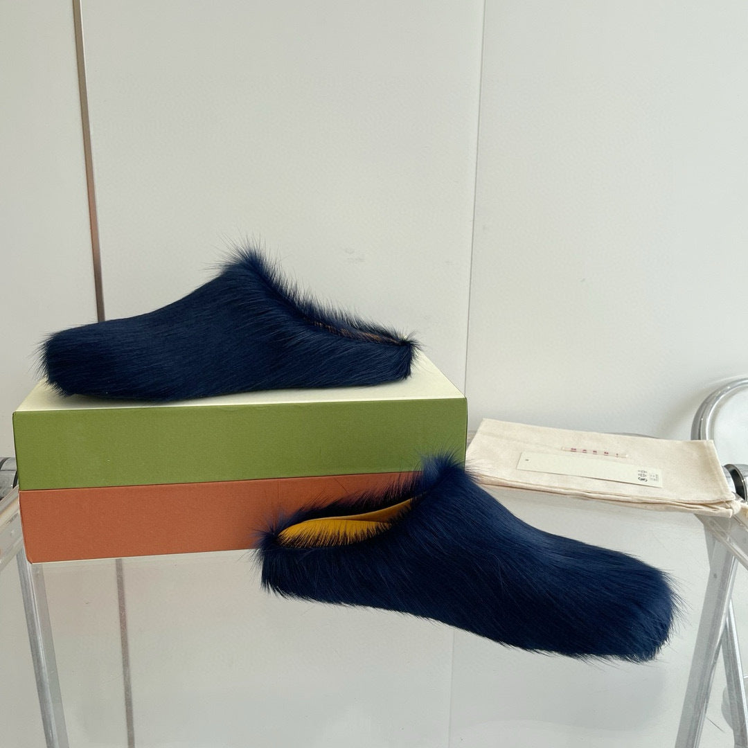 Marni slides loafers dark blue