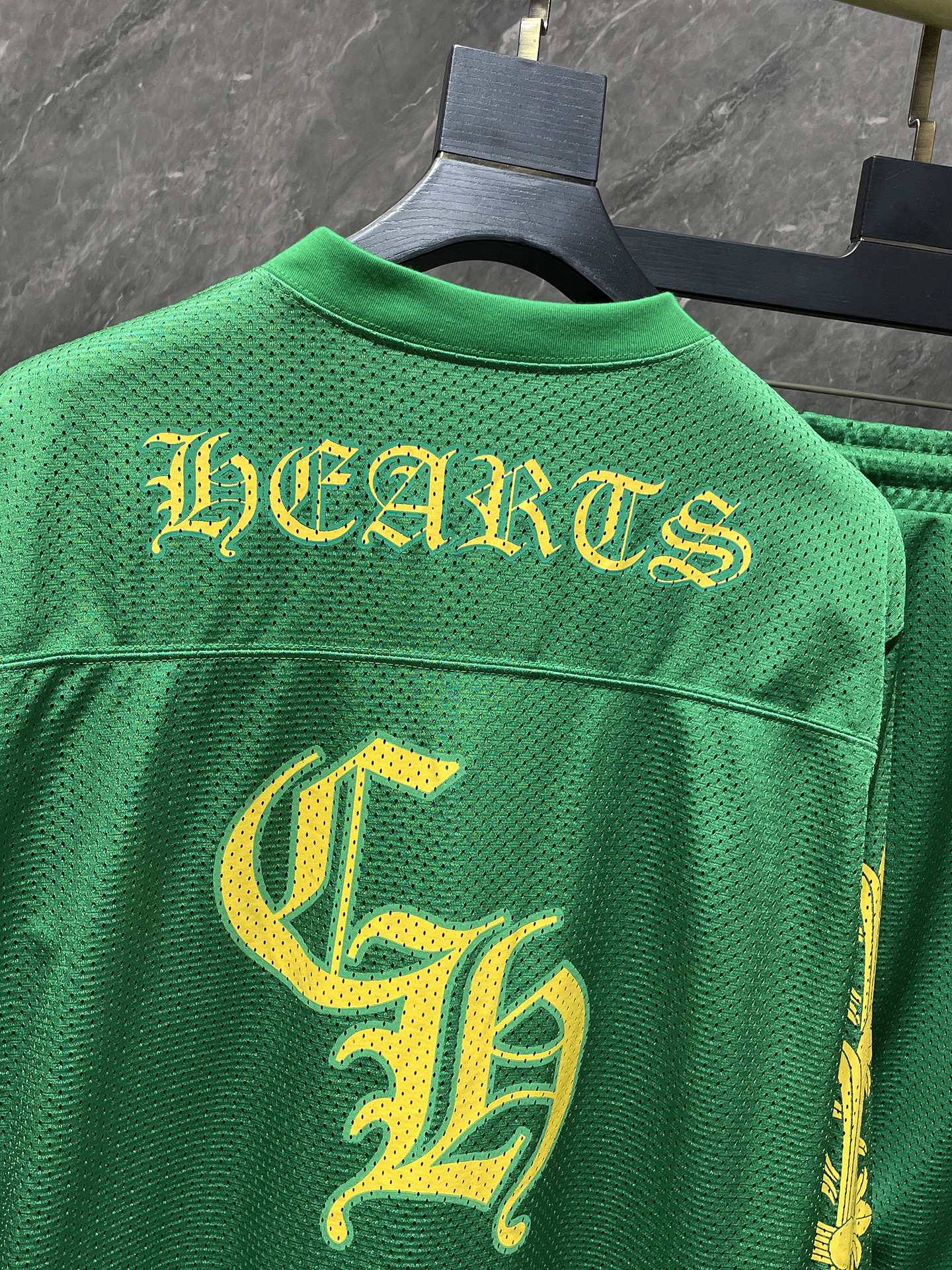 Green chrome hearts longsleave jersey green and yellow